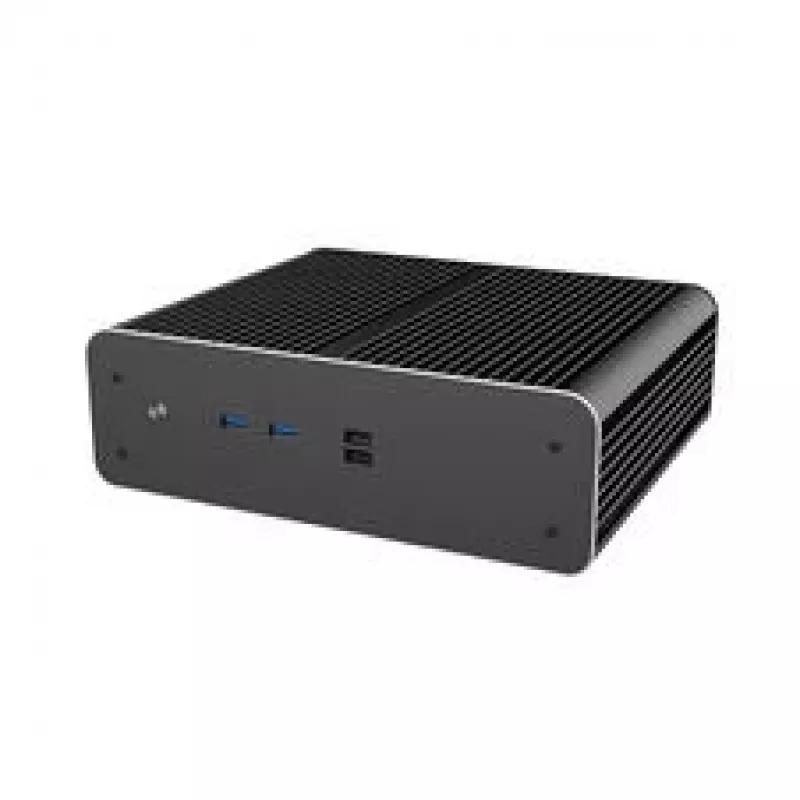 Akasa Euler CMX Mini-ITX belaidis korpusas A-ITX61-S1B — juodas, mini korpusas pasyviai aušinamoms sistemoms
