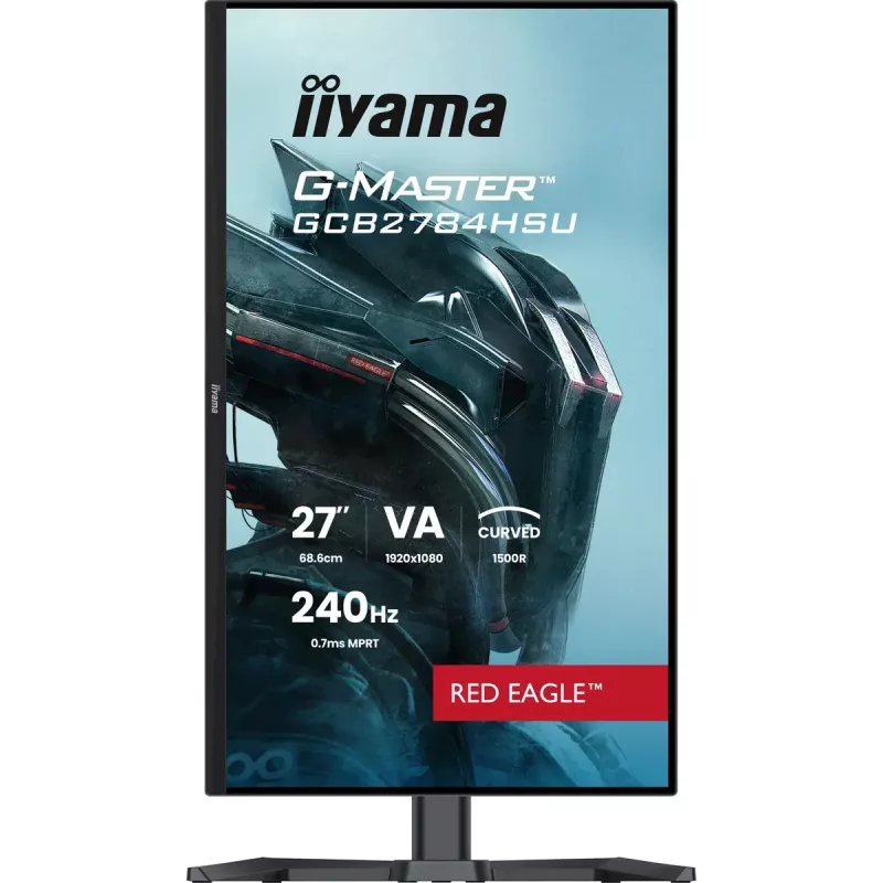IIYAMA G-MASTER GCB2784HSU-B1 27 colių lenktas VA žaidimų monitorius 240Hz FHD 1920x1080 USB šakotuvas garsiakalbiai VESA