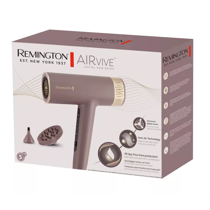 Plaukų džiovintuvas Remington EC8930, 1600 W, skaitmeninis variklis, 110000 RPM, rožinis, 3 m laidas