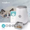 Kombinuotas automatinis ėdalo ir vandens dozatorius Nedis WIFIPET10CWT — pilkai baltas katėms ir šunims
