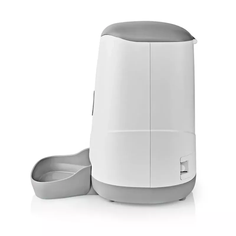 Kombinuotas automatinis ėdalo ir vandens dozatorius Nedis WIFIPET10CWT — pilkai baltas katėms ir šunims
