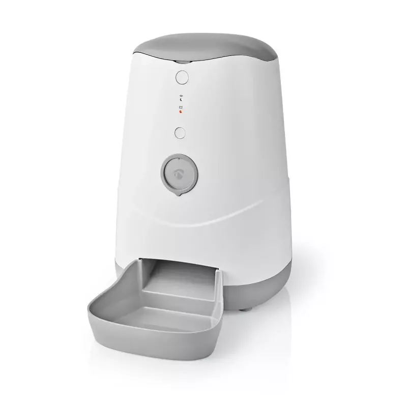 Kombinuotas automatinis ėdalo ir vandens dozatorius Nedis WIFIPET10CWT — pilkai baltas katėms ir šunims