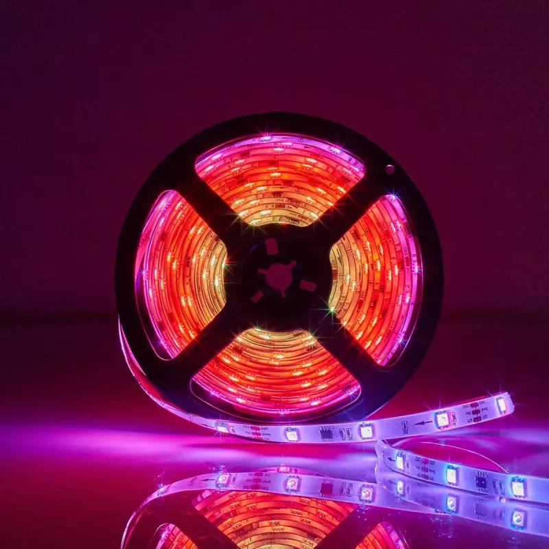Nedis WIFILS51CRGB protinga juostinė šviesa Wi‑Fi, RGB, 24 W, 1 m laidas, 12 mm plotis