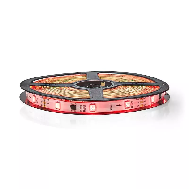 Nedis WIFILS51CRGB protinga juostinė šviesa Wi‑Fi, RGB, 24 W, 1 m laidas, 12 mm plotis