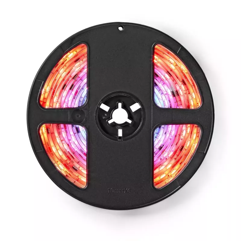 Nedis WIFILS51CRGB protinga juostinė šviesa Wi‑Fi, RGB, 24 W, 1 m laidas, 12 mm plotis