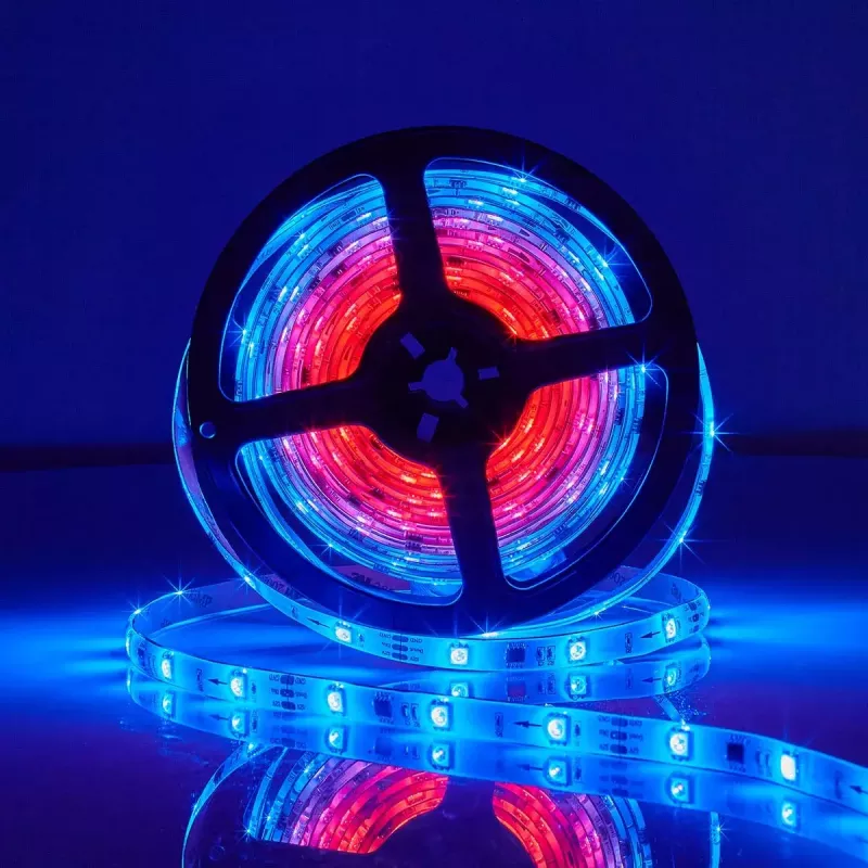 Nedis WIFILS51CRGB protinga juostinė šviesa Wi‑Fi, RGB, 24 W, 1 m laidas, 12 mm plotis