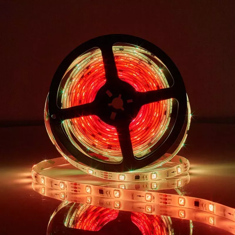 Nedis WIFILS51CRGB protinga juostinė šviesa Wi‑Fi, RGB, 24 W, 1 m laidas, 12 mm plotis