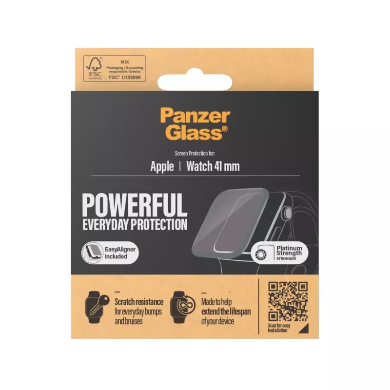 Apsauginis stiklas PanzerGlass Apple Watch Series 8 7 41 mm skaidrus