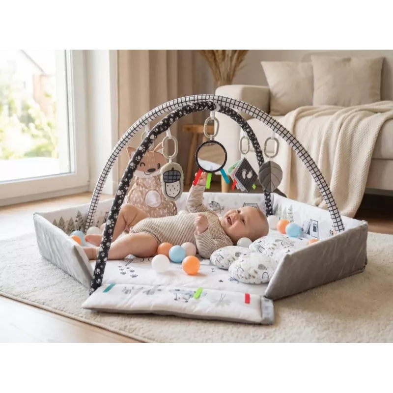 Milly Mally Baby Mat 5in1 Minky – daugiafunkcis kūdikių kilimėlis 5 viename