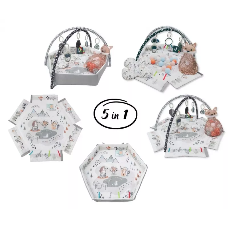 Milly Mally Baby Mat 5in1 Minky – daugiafunkcis kūdikių kilimėlis 5 viename