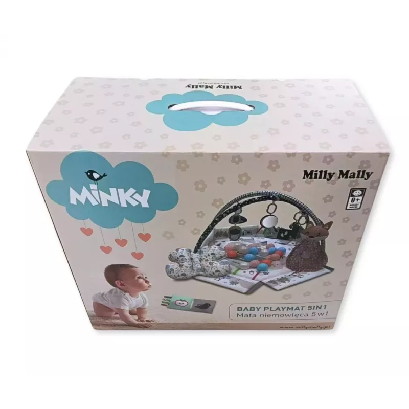 Milly Mally Baby Mat 5in1 Minky – daugiafunkcis kūdikių kilimėlis 5 viename