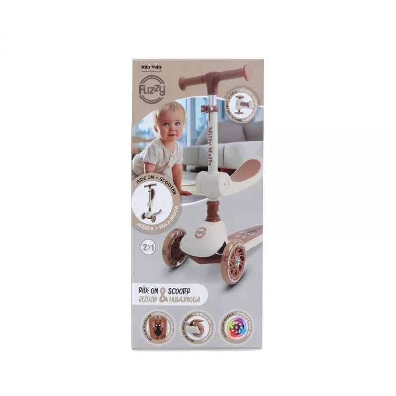 Paspirtukas vaikams milly mally Milly Mally Scooter Fuzzy Classic, smėlio spalvos