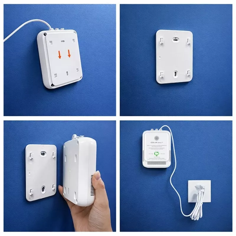 Dujų ir anglies monoksido nuotėkio detektorius QOLTEC 52654 – gamtinių dujų (CH4) ir CO jutiklis su Wi-Fi ir išmaniąja programa