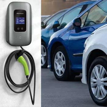 EV įkrovimo stotelė QOLTEC 3 fazių 22 kW 32 A su WiFi (model 52723)