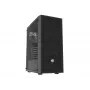 Fury Shobo SH8F Midi Tower kompiuterio korpusas — juodas, su langu, be maitinimo šaltinio, 2×USB 3.0, 1×USB 2.0, 2×audio, komplekte 4×120mm ventiliatoriai