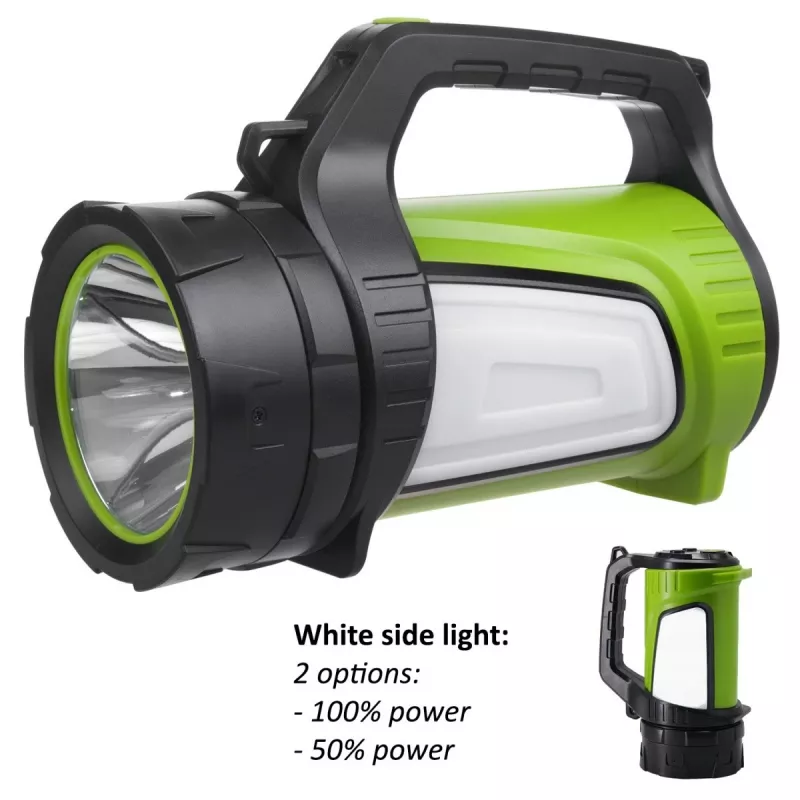 Žibintuvėlis MACLEAN MCE345 LED 3-in-1 su powerbank funkcija, 5W XM-L-T6, šalta balta 6500K, 3×18650 3.7V 4500mAh