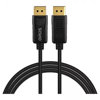 SAVIO CL-206 DisplayPort 1.4 laidas, 3 m, pasyvus, 8K@60Hz / 4K@120Hz palaikymas