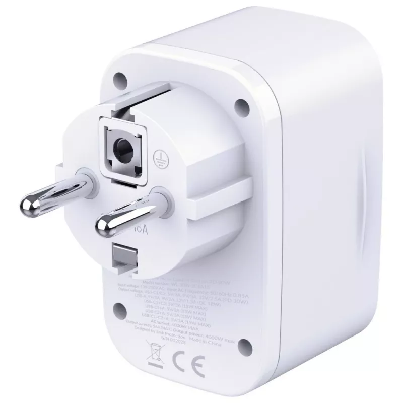 3MK Comfort Charger GaN 30W Baltas – USB maitinimo adapteris, 30W GaN išėjimas