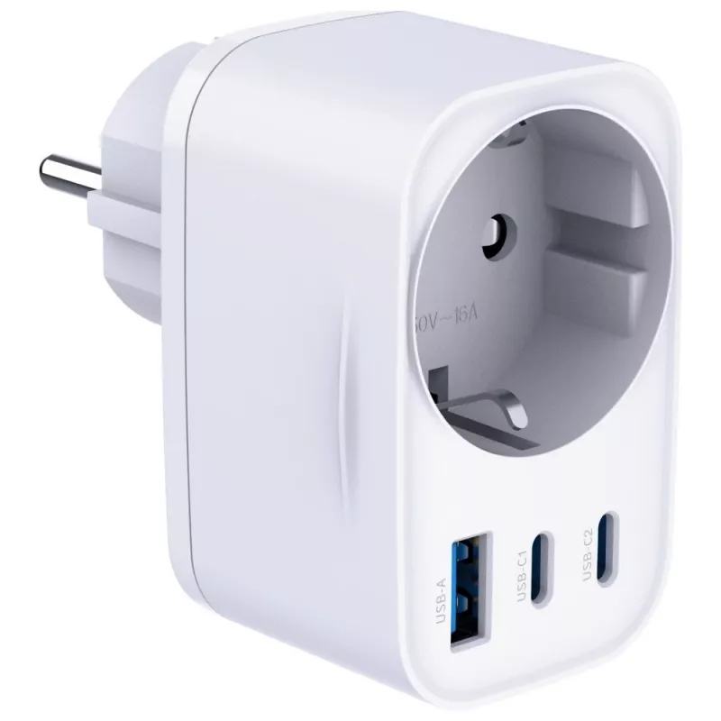 3MK Comfort Charger GaN 30W Baltas – USB maitinimo adapteris, 30W GaN išėjimas