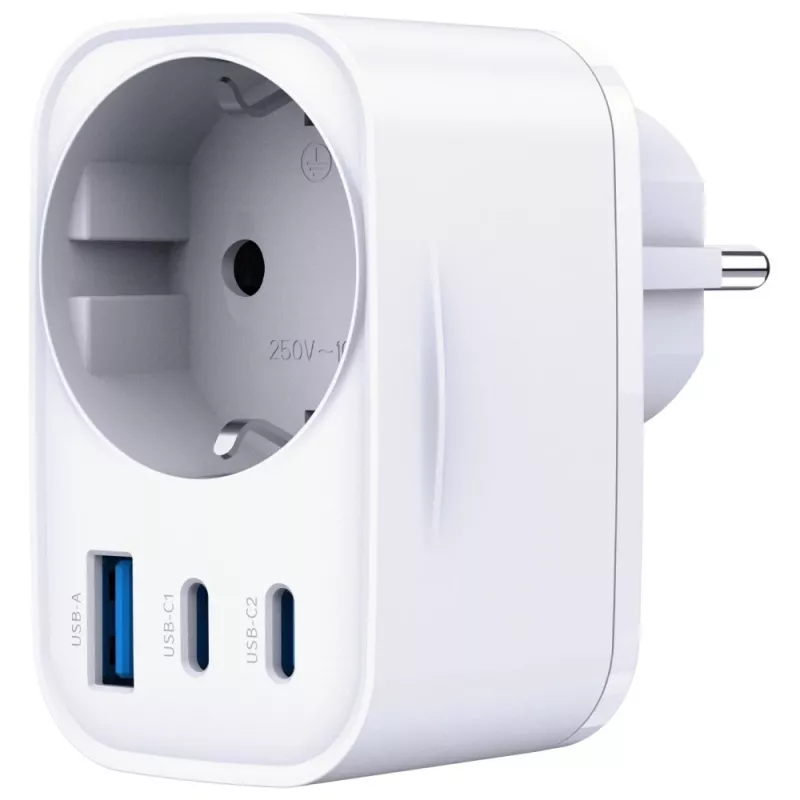 3MK Comfort Charger GaN 30W Baltas – USB maitinimo adapteris, 30W GaN išėjimas