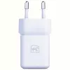 3MK Hyper GaN Universal Fast Charging 20W 1xUSB-A 1xUSB-C PD QC4+ PPS sieninis įkroviklis 100-240V baltas