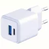 3MK Hyper GaN Universal Fast Charging 20W 1xUSB-A 1xUSB-C PD QC4+ PPS sieninis įkroviklis 100-240V baltas