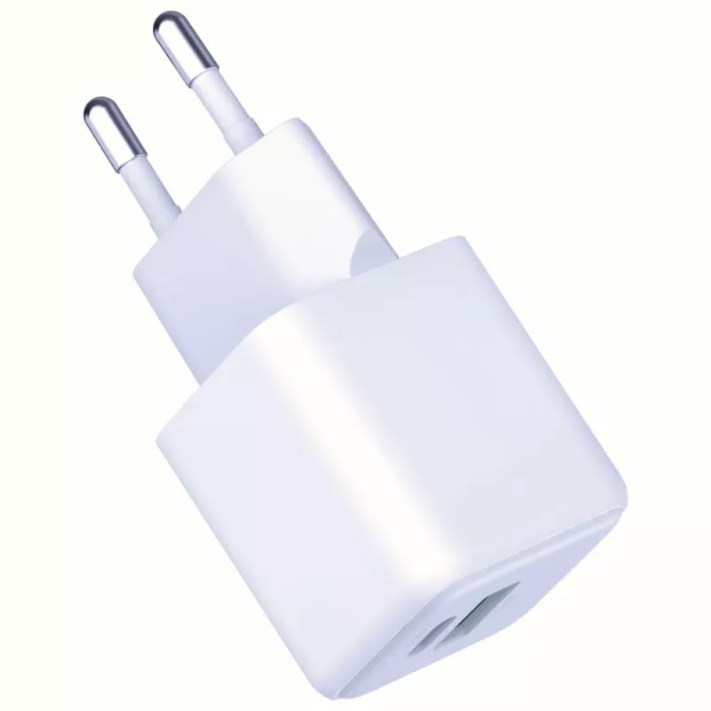 3MK Hyper GaN Universal Fast Charging 20W 1xUSB-A 1xUSB-C PD QC4+ PPS sieninis įkroviklis 100-240V baltas