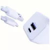 3MK Hyper GaN Universal Fast Charging 20W 1xUSB-A 1xUSB-C PD QC4+ PPS sieninis įkroviklis 100-240V baltas