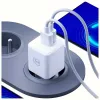 3MK Hyper GaN Universal Fast Charging 20W 1xUSB-A 1xUSB-C PD QC4+ PPS sieninis įkroviklis 100-240V baltas