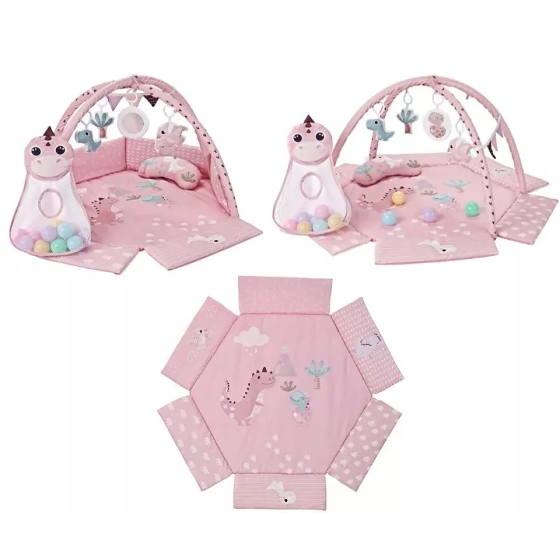 Ugdomasis kilimėlis Dino Pink TinyMini rožinis
