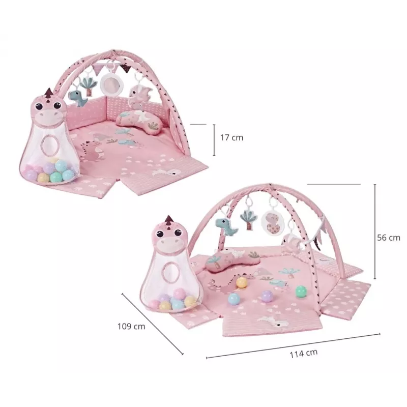 Ugdomasis kilimėlis Dino Pink TinyMini rožinis