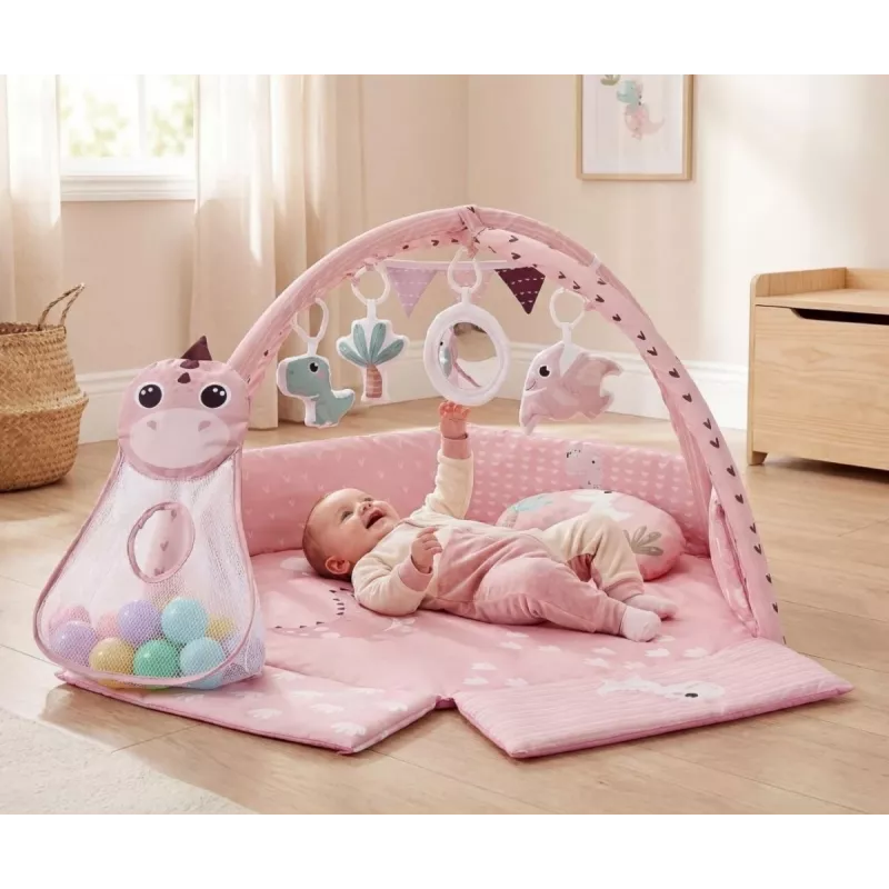 Ugdomasis kilimėlis Dino Pink TinyMini rožinis