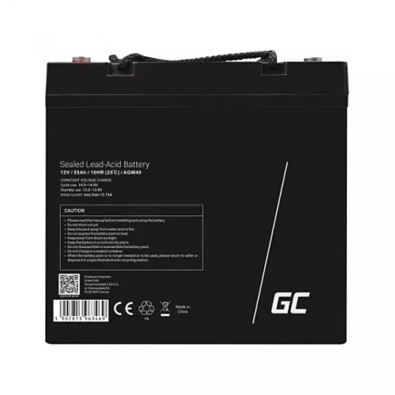 AGM akumuliatorius Green Cell AGM49 55 Ah 12 V jūrų ir laisvalaikio reikmėms