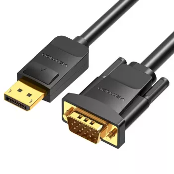 Laidas DP į VGA 2 m / juodas Hblbh Vention