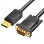 Laidas DP į VGA 2 m / juodas Hblbh Vention
