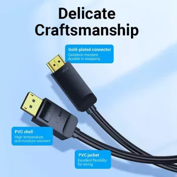 Laidas DP į HDMI 1M/HAGBF Vention