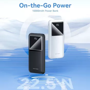 Power Bank USB 10000 mAh 22.5 W juodas FHKB0 Vention