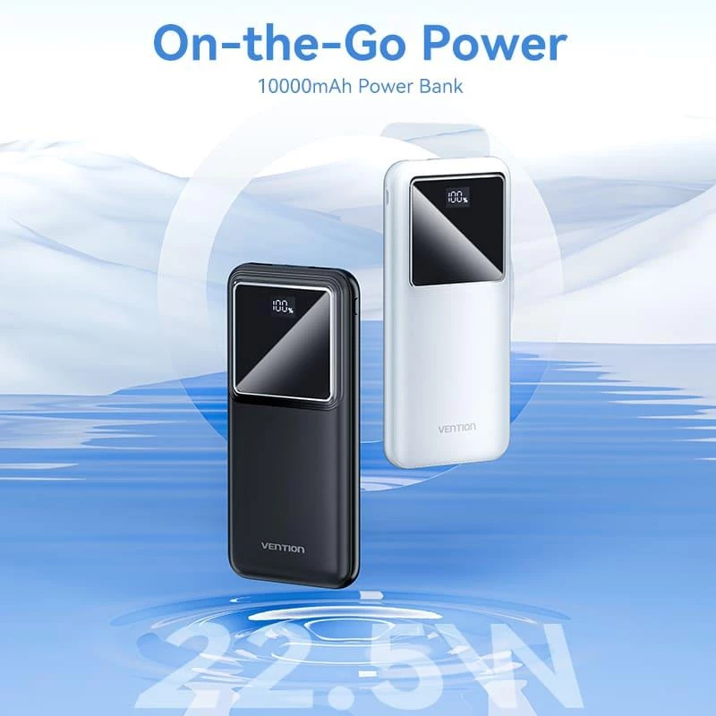 Power Bank USB 10000 mAh 22.5 W juodas FHKB0 Vention