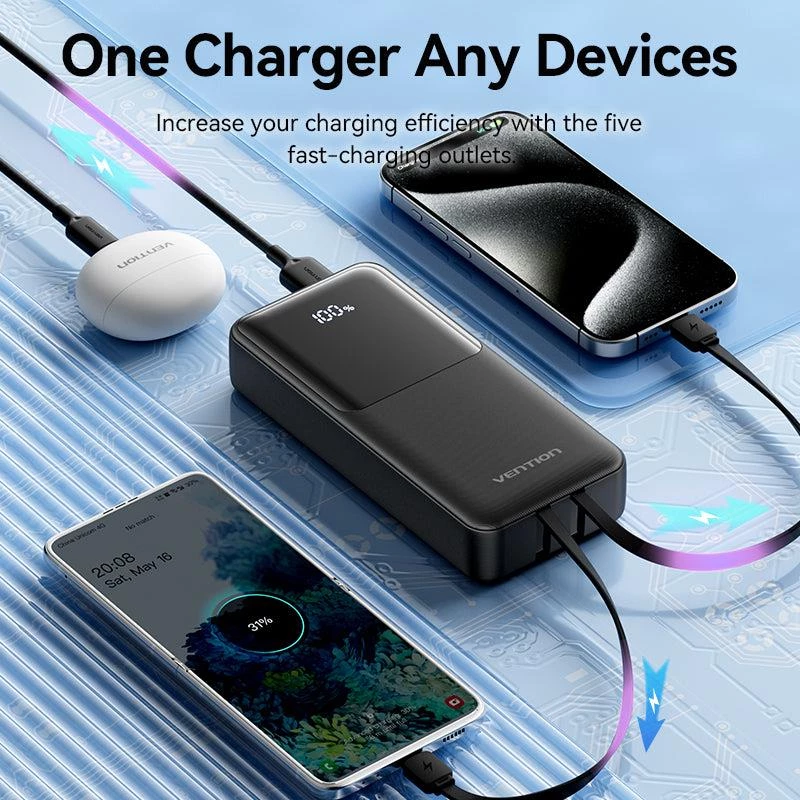 Power Bank USB 20000 mAh 22,5 W / Juoda FHPB0 Vention