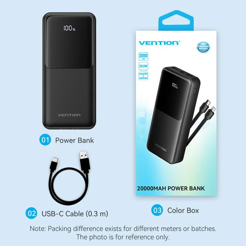 Power Bank USB 20000 mAh 22,5 W / Juoda FHPB0 Vention