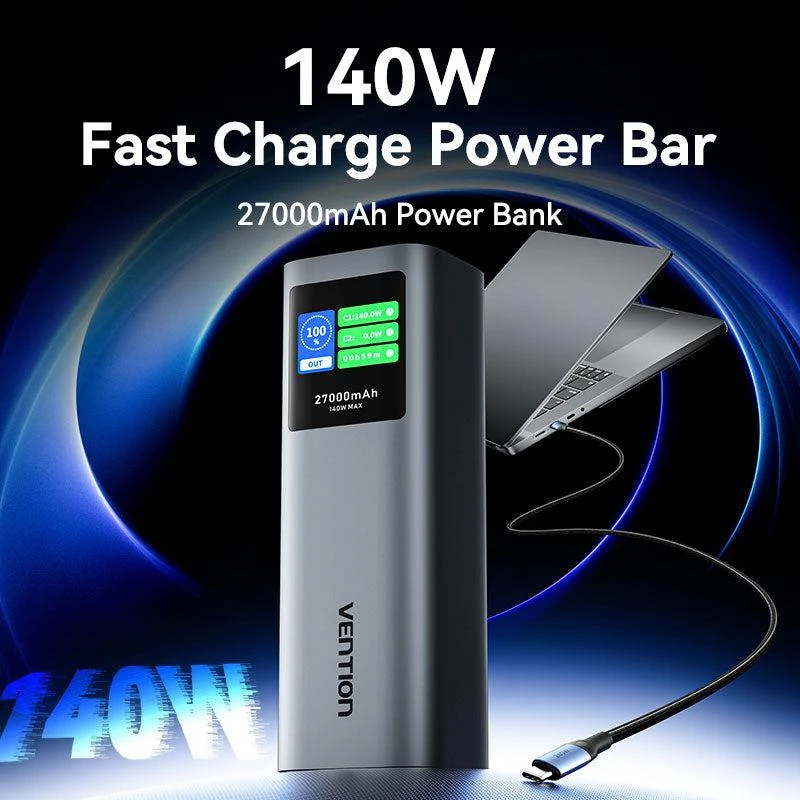 Power Bank USB 27000 mAh 140W Vention FKEH0