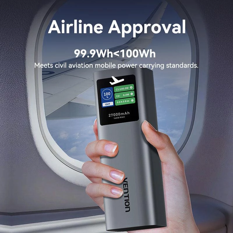 Power Bank USB 27000 mAh 140W Vention FKEH0