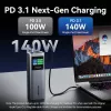 Power Bank USB 27000 mAh 140W Vention FKEH0
