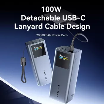 Power Bank USB 20000mAh 100W Vention FKCH0