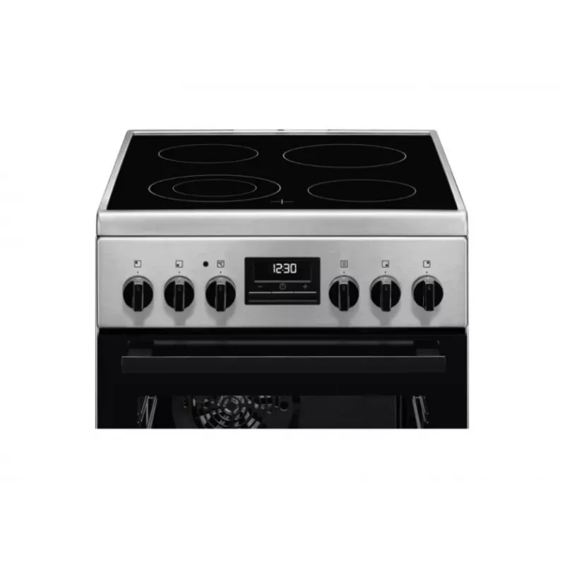 Laisvai pastatoma viryklė Electrolux LKR540266X — 4 zonų keraminė kaitlentė, elektrinė orkaitė 57 L, nerūdijantis plienas, energijos klasė A, 50 cm