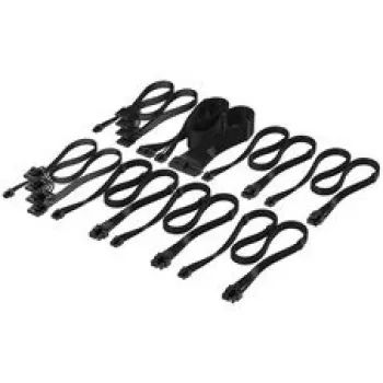 Corsair Premium Sleeved DC Cable Pro Kit, Type-5 maitinimo šaltiniui – juoda