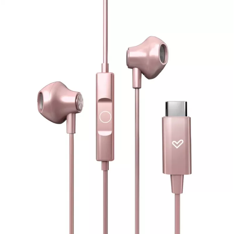 Ausinės Energy Sistem EasyPods, USB-C, rožinis auksas