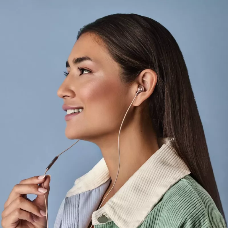 Ausinės Energy Sistem EasyPods, USB-C, rožinis auksas