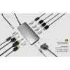 Docking stotelė ITEC i-tec USB-C Metal Nano 3x Ekranas (DP, HDMI, VGA) su Power Delivery 100 W, 4x USB-A, Gigabit Ethernet