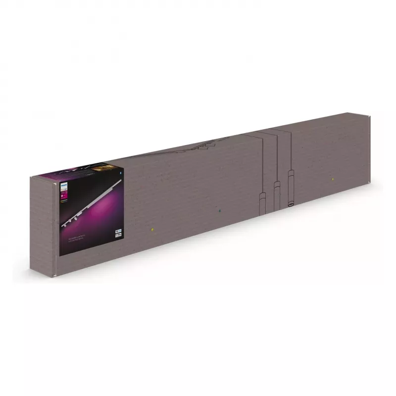 Lubinis protingas apšvietimo rinkinys Philips Hue Perifo tiesus (3 reguliuojami prožektoriai, 1 šviesos juosta) Bluetooth, Baltas, 220–240V, 24V lemputės